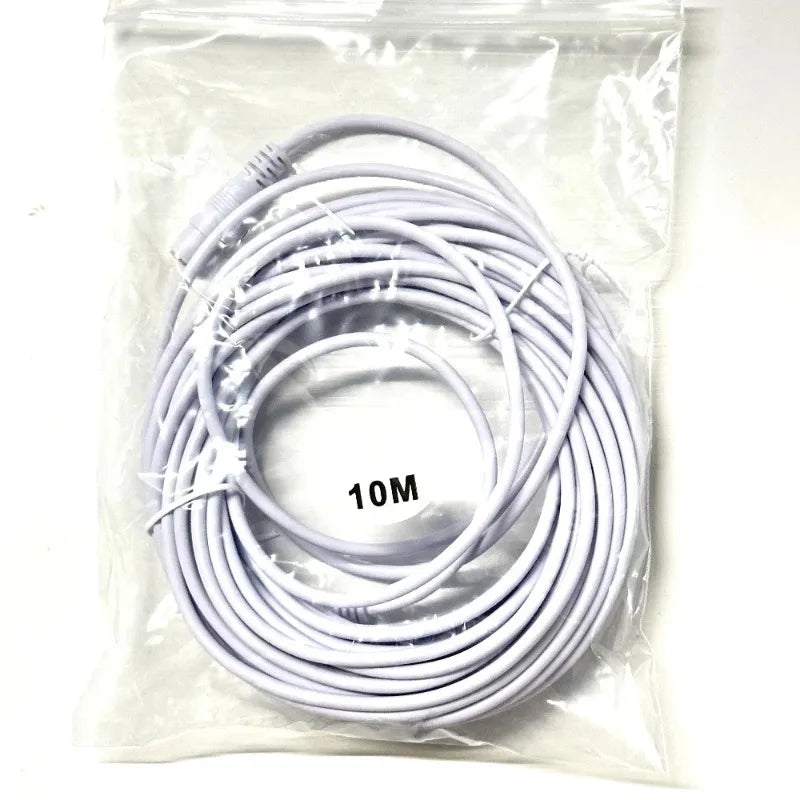 1PCS AHD Network Camera Cable with Power Integrated Cable OD5.0mm All-in-One Ethernet Power Cable Ready-to-Use Qme