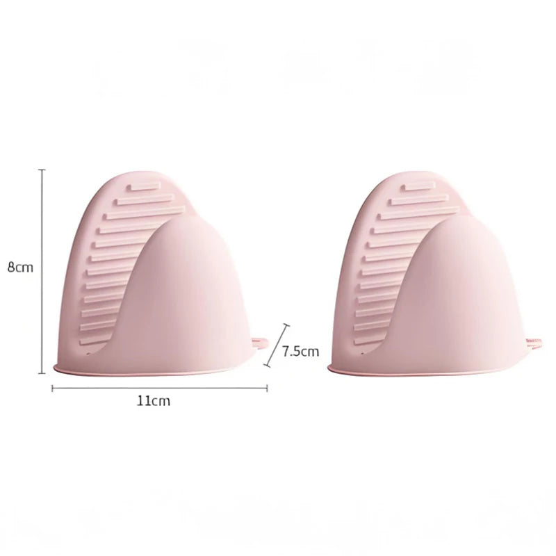 Thickened Silicone Heat Resistant Gloves Non Slip Oven Mitts Microwave Safe Kitchen Gloves For Baking Cooking Qme A5