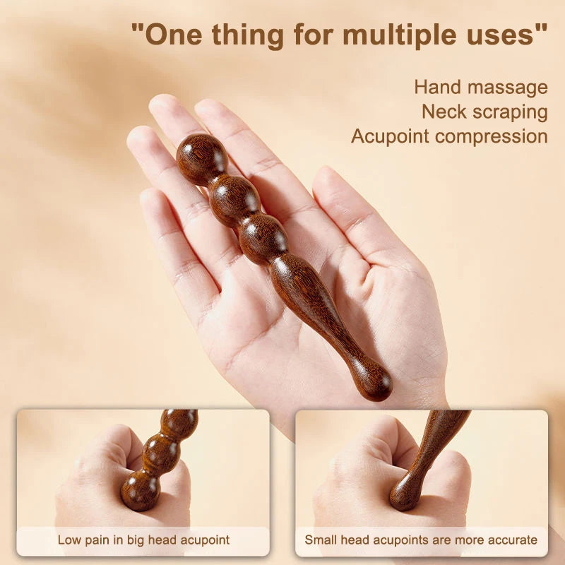 Wood Acupoint Massage Stick Tool Foot Full Body Relaxing Deep Tissue Qme