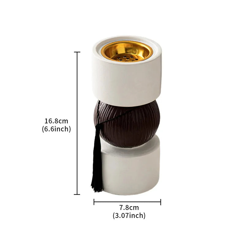 Middle Eastern Arabic Resin Dumbbell Aromatherapy Diffuser Tassel Qme WHITE