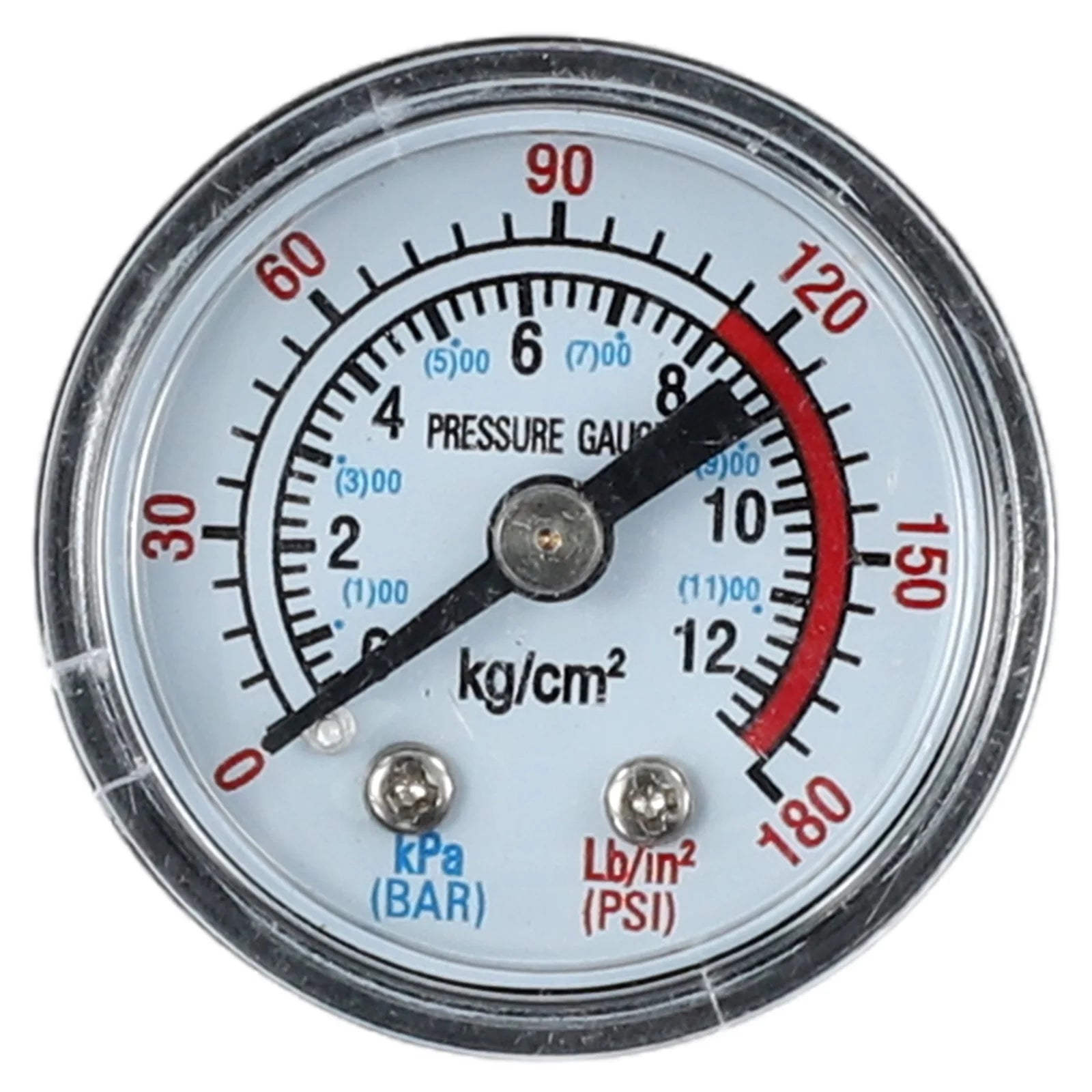 Air Compressor Pressure Gauge 0 To 12Bar / 0 To 180PSI Air Compressor Pneumatic Hydraulic Fluid Pressure Gauge 9mm Thread Qme