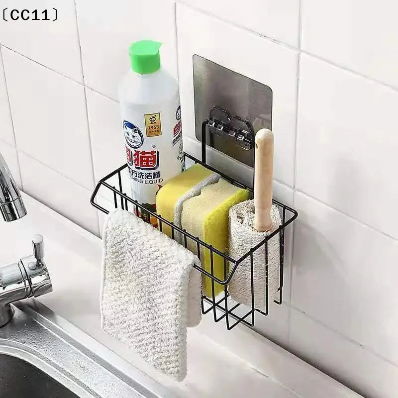 Stainless Steel Kitchen Drain Rack Basket Sink Side Storage Qme