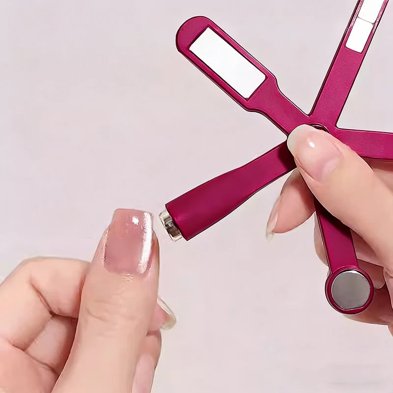 Multi-Functional Starfish Nail Magnet 8-in-1 Nail Art Tool Strong Magnetic Force Stick Anti-Fall Silicone Cover Cat Eye Manicure Qme