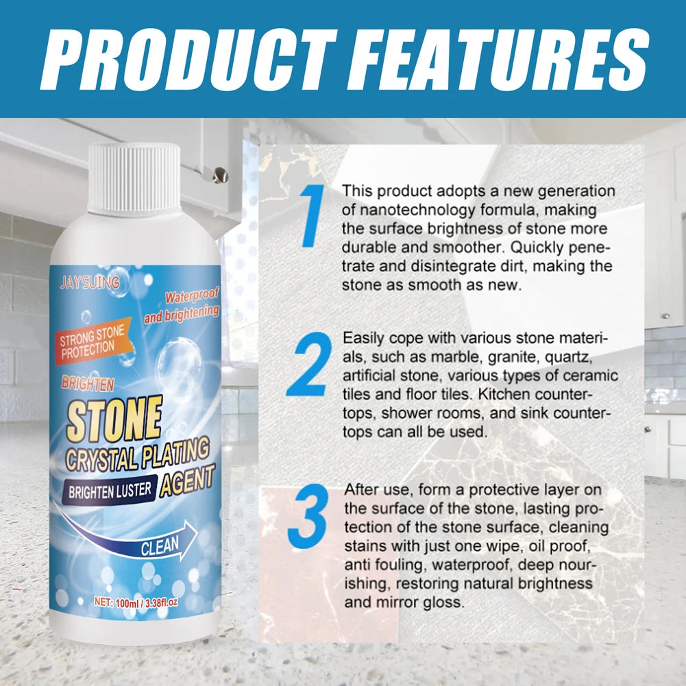 Stone Nano Crystal-Plating Agent Stone Stain Remover Cleaner Marble Crystal Plating Agent Nano Stone Crystal Plating Liquid Qme