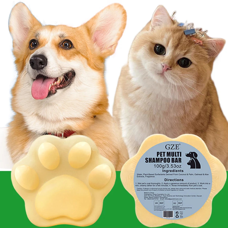 GZE Pet Shampoo & Conditioner 2 in 1 Bar Soap For Dogs & Cats - Helps Itching, Hot Spots, Irritation & Allergies, Sensitive Skin Qme Default Title