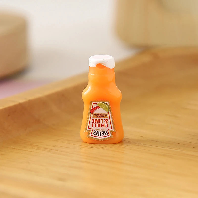 Dollhouse Miniature Strawberry Sauce Jam Jar Mini Kitchen Food Qme