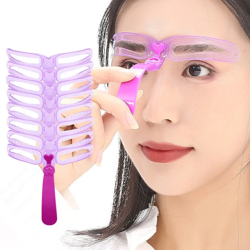 1 Reusable Eyebrow Stencil Beauty Makeup Brow Stamp Template Eyebrows Qme China Mainland