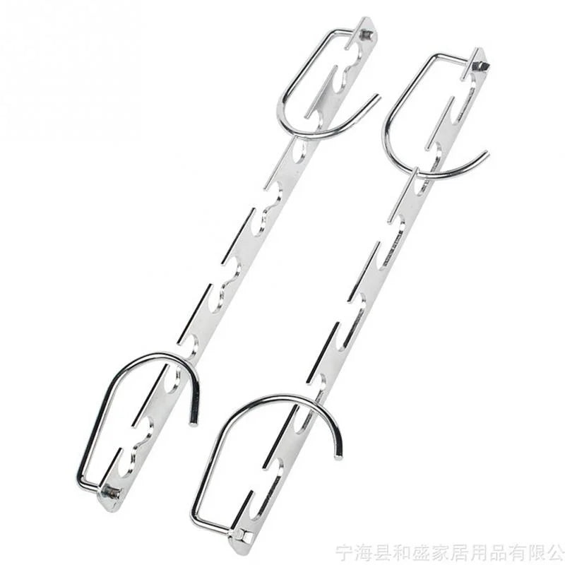 37cm Multifunctional Space Saving Metal Hangers with Hook 6 Hole Clothing Wardrobe Organizer Iron Clothes Coat Hanger 1pcs Qme
