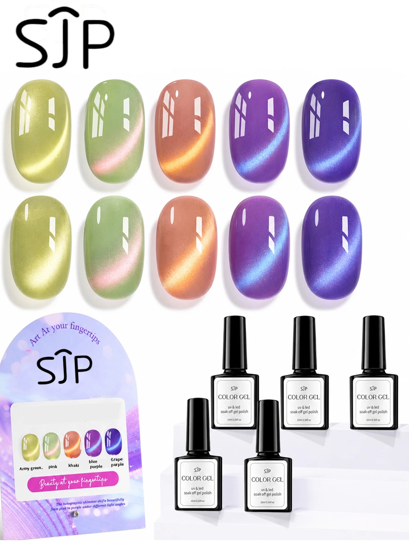 5-piece Colored Gel Nail Polish Showcasing Charm DIY Artistic Art Qme 03