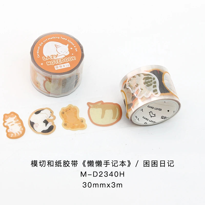 Kawaii Cartoon 30mm*3m PET Tape - Creative DIY Masking Tapes for Journaling Gadget Wrapping Collage Scrapbooking School Statione Qme B2 3m per roll