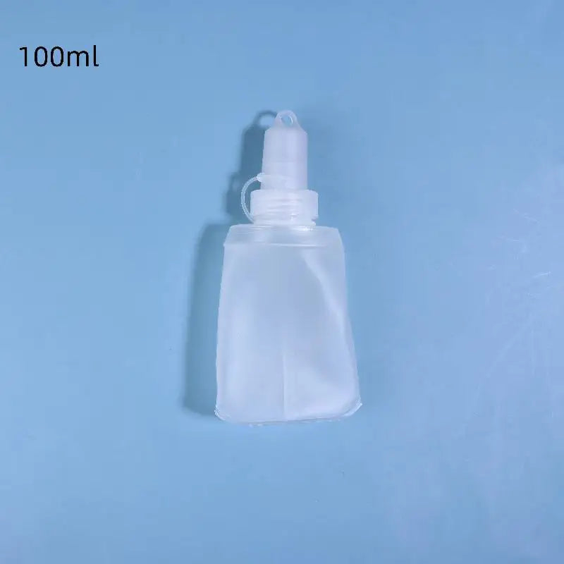 Folding Water Bottle TPU Collapsible Soft Flask Outdoor Sport Hiking Qme A4