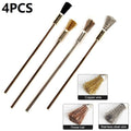 4pcs 100mm Steel Wire Wheel-Brushes 3.0mm Shank Polishing Brush Rotary-Tools Home Rust Cleaning Tool Nylon/horse Hair/wire Qme Default Title