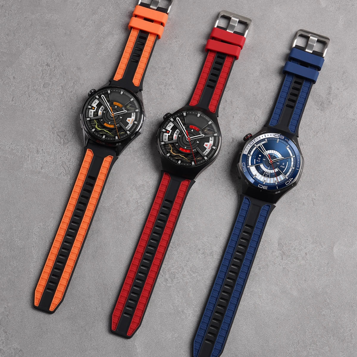 22mm Strap Suitable for Huawei Watch Ultimate 2 Soft and Durable Silicone Nylon Replacement Wristband for GT6 Pro GT5 46mm Qme