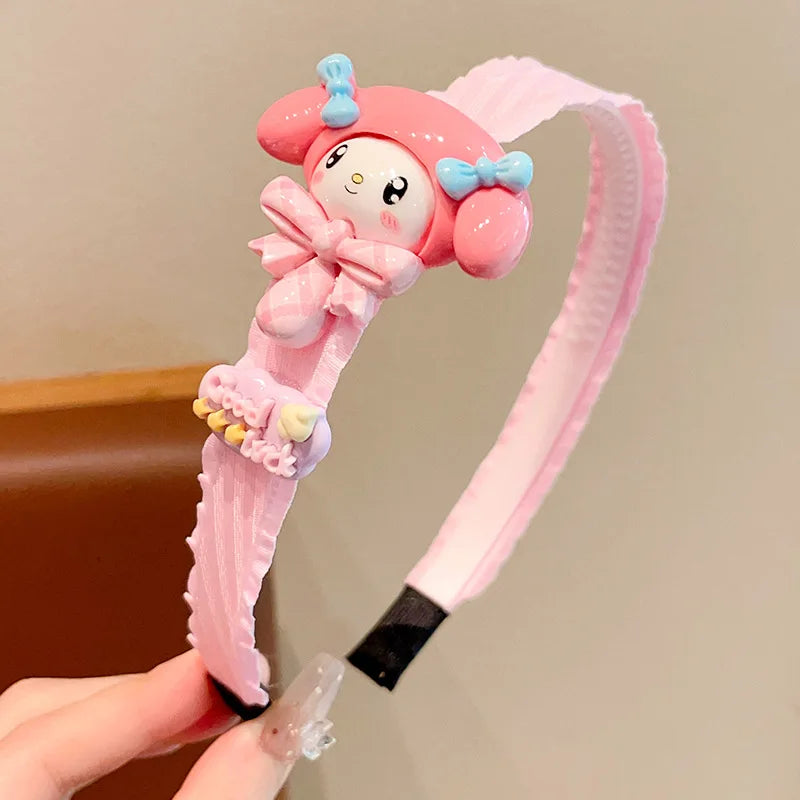 Hello Kitty Kuromi Hair Accessories Adorable Cute Headbands Versatile Qme 7