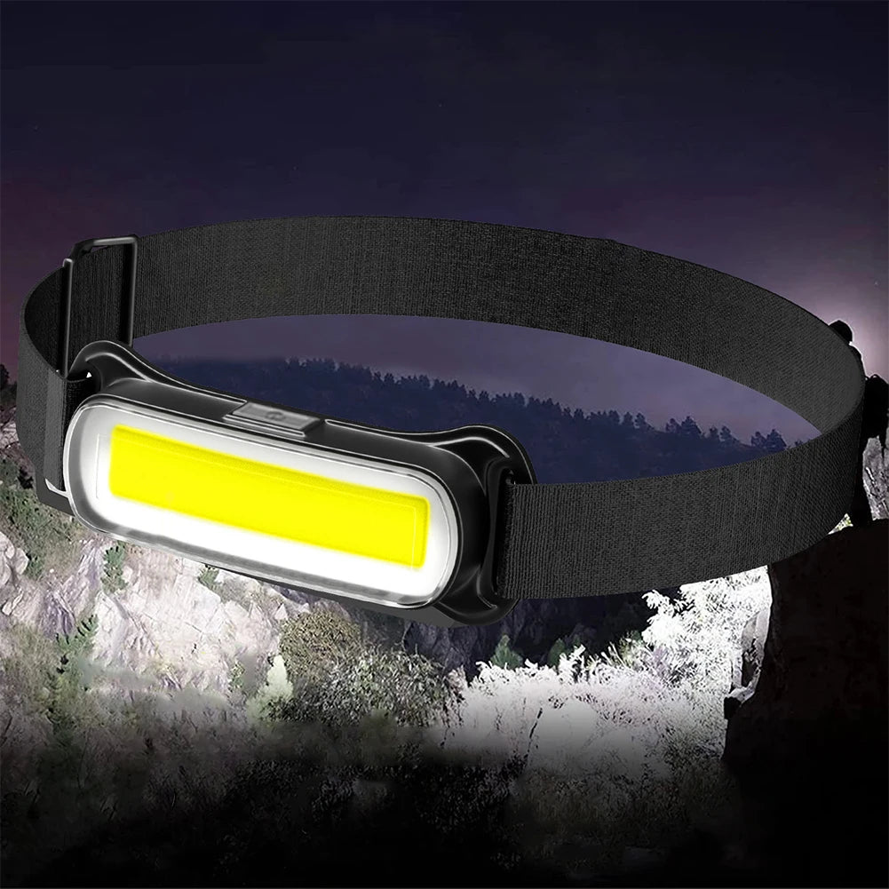 USB Rechargeable LED Headlamp 3 Modes Flashlight Waterproof Head Light Adjustable Headband for Camping Fishing Running Biking Qme Default Title