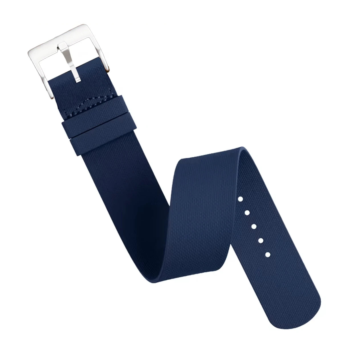 New Sports Fashion for One Piece FKM Watch Strap 20mm 21mm 22mm Rubber Watch Band Wristband for Seiko for Omega watch Qme Dark Blue 22mm