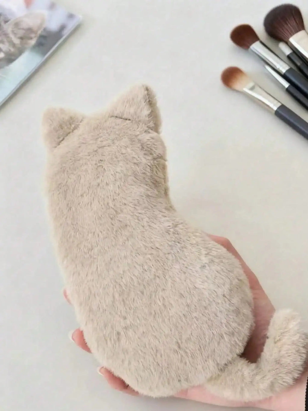 Japanese Cat Plush Pen Bag Student Large Capacity Cute Appearance Qme
