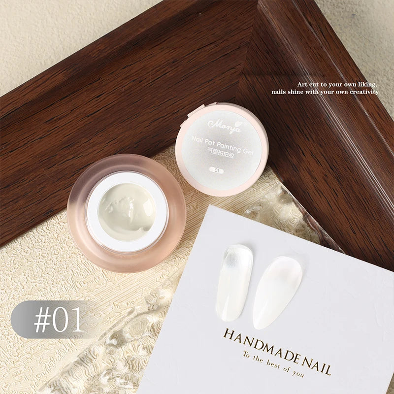 3D Cushion Nail Art Gel UV Gradient Blush DIY Charm Tools Qme white