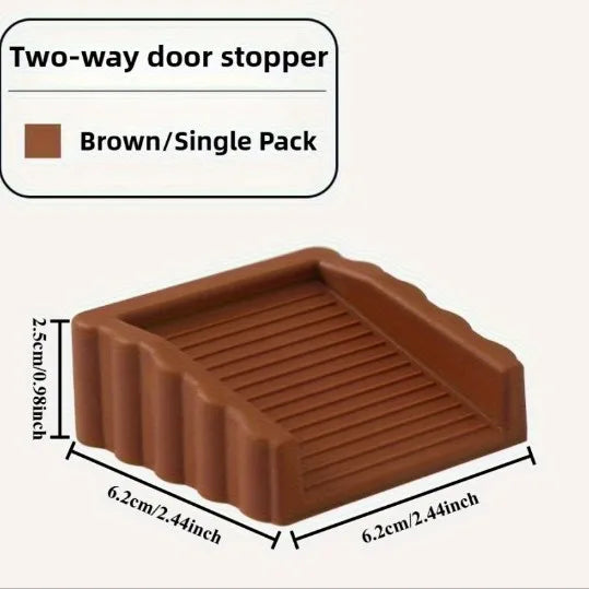 Silicone Under Door Draft Stopper Wall Protectors Anti Pinch Anti-Collision Wedge Windproof Door Tstopper Home Improvement Qme brown