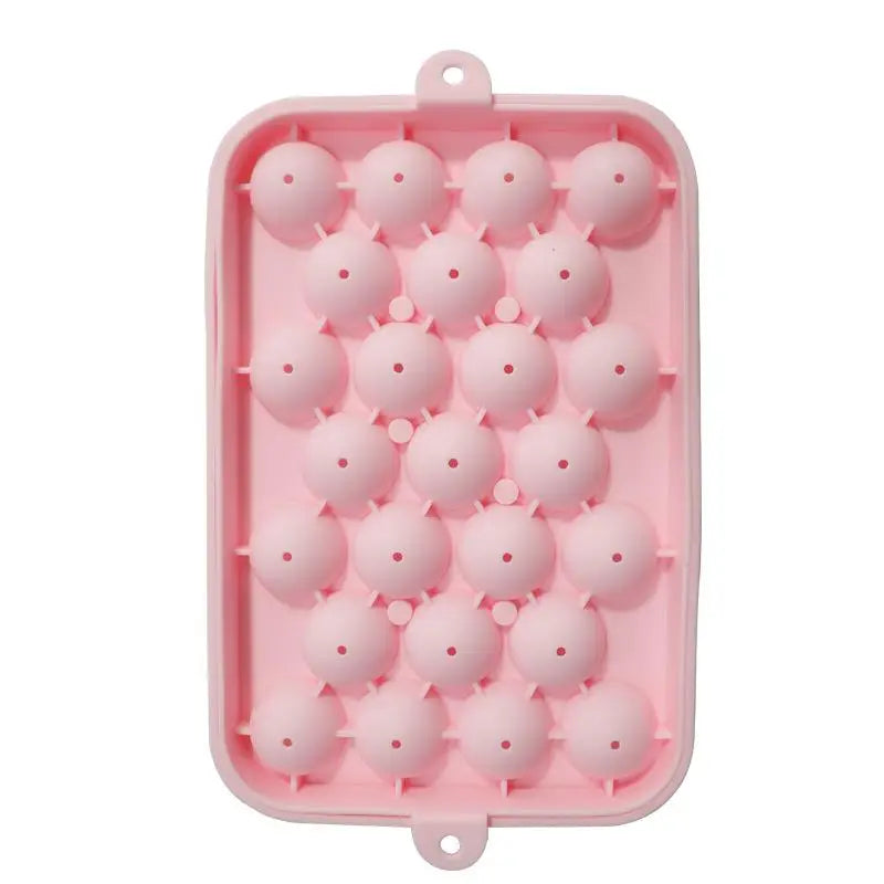25 Grids Ball Mold Silicone Cover Ice Storage Box Easy Demould DIY Qme A4