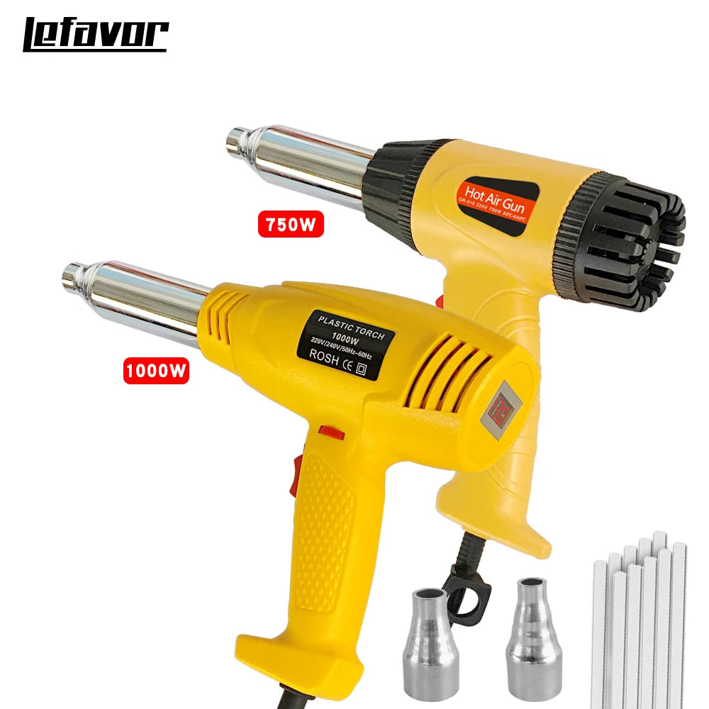 750 1000W Plastic Repair Air Gun Heat Adjustable Temperature Welding Qme