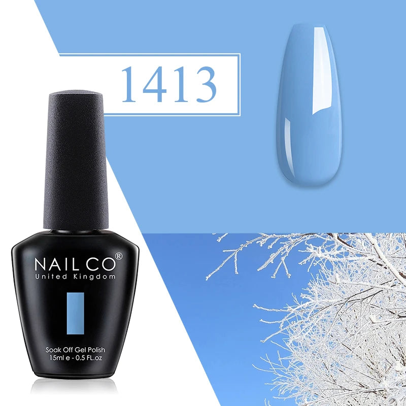 NAILCO Red Gel Nail Polish Wine Purple Semi Permanent Soak Off UV