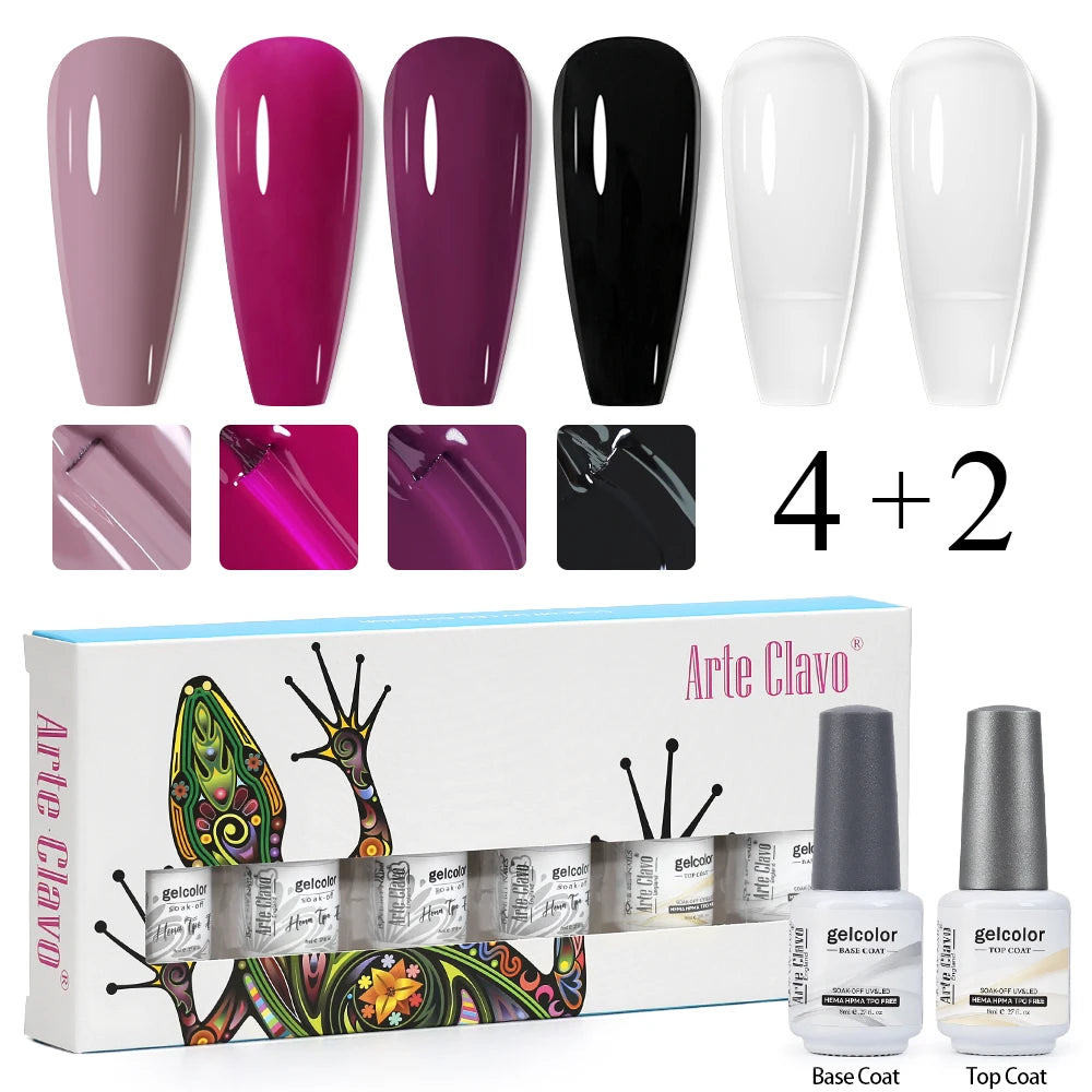 Arte Clavo Colourful Box Nail Gel Polish Semi Permanent UV Led
