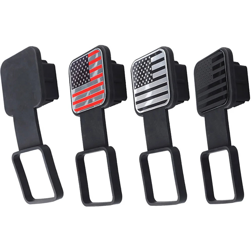 Trailer Hitch Receiver Cover Plug Waterproof Tow Plug Tube Cap Protector Dustproof 2 Inch Receiver Auto Square Plug Qme