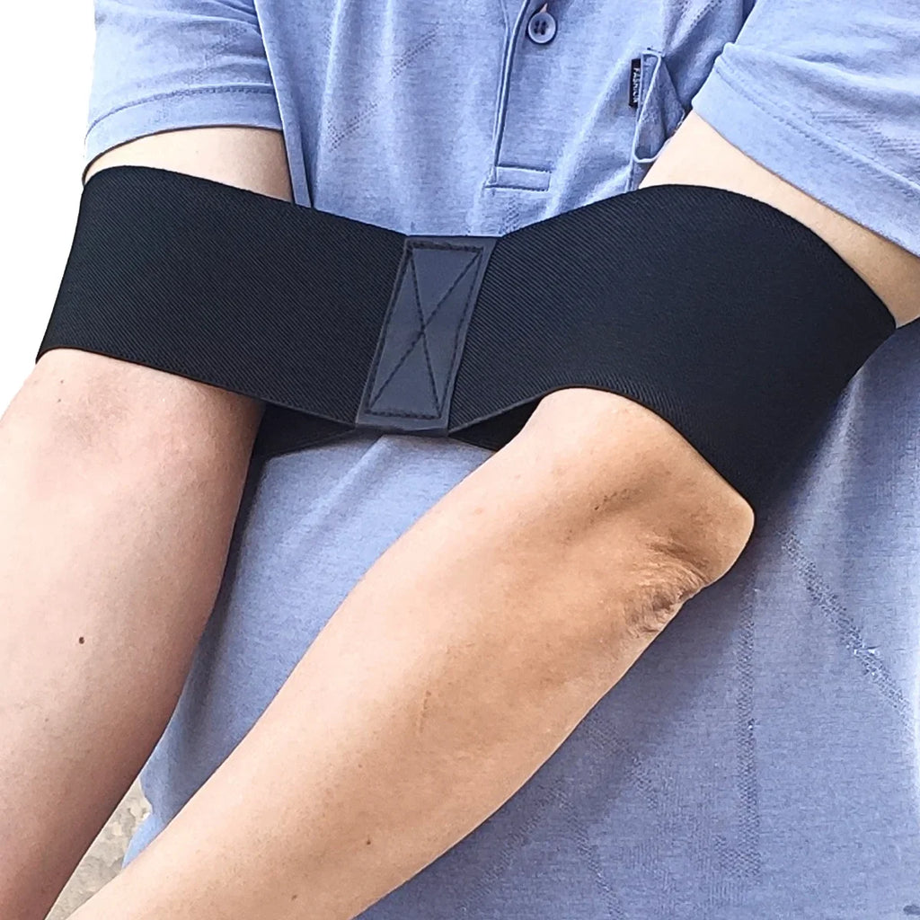 Improve your golf swing with this black posture correction - the ultimate outdoor sports training! Qme