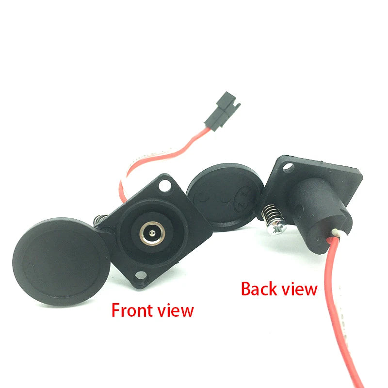 1PC Electric Bicycle Charging Head Lithium Battery Output Line Round Male And Female Base Dc2.1 / 2.5 Charger Plug Socket. Qme