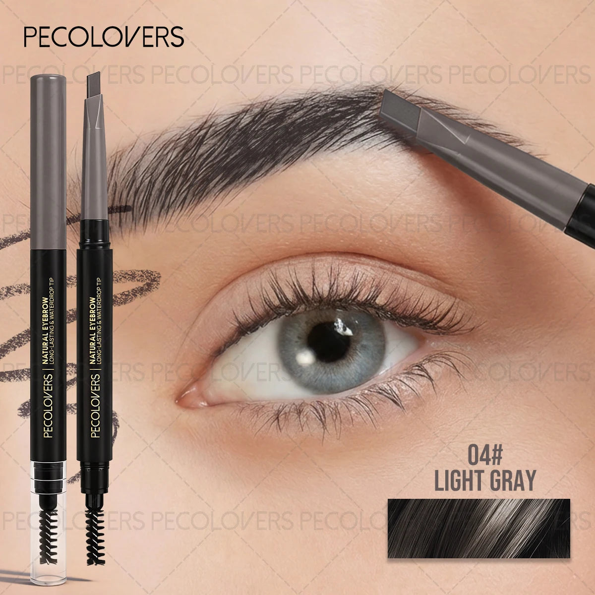 Double-ended Eyebrow Pencil Comes Brush Fills Gaps Eyebrows Qme 04