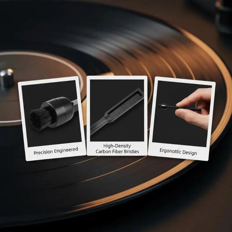 Turntable Stylus Brush Vinyl Record Player Phonograph Anti-static Qme