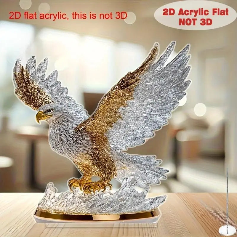 Flapping Eagle 2D Table Decoration Modern Animal Vase Figurine Qme