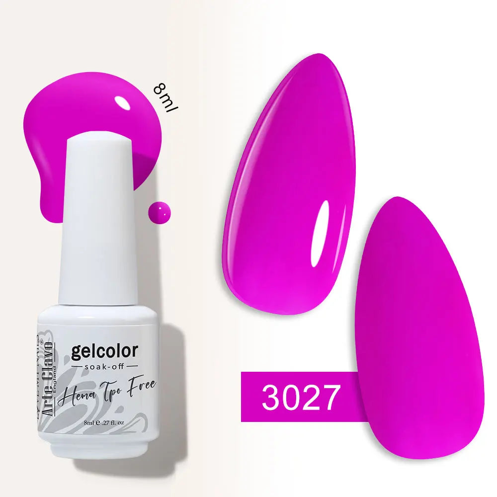 Arte Clavo Semi-permanent Gel Nail Varnish 180 Colors Semipermanent
