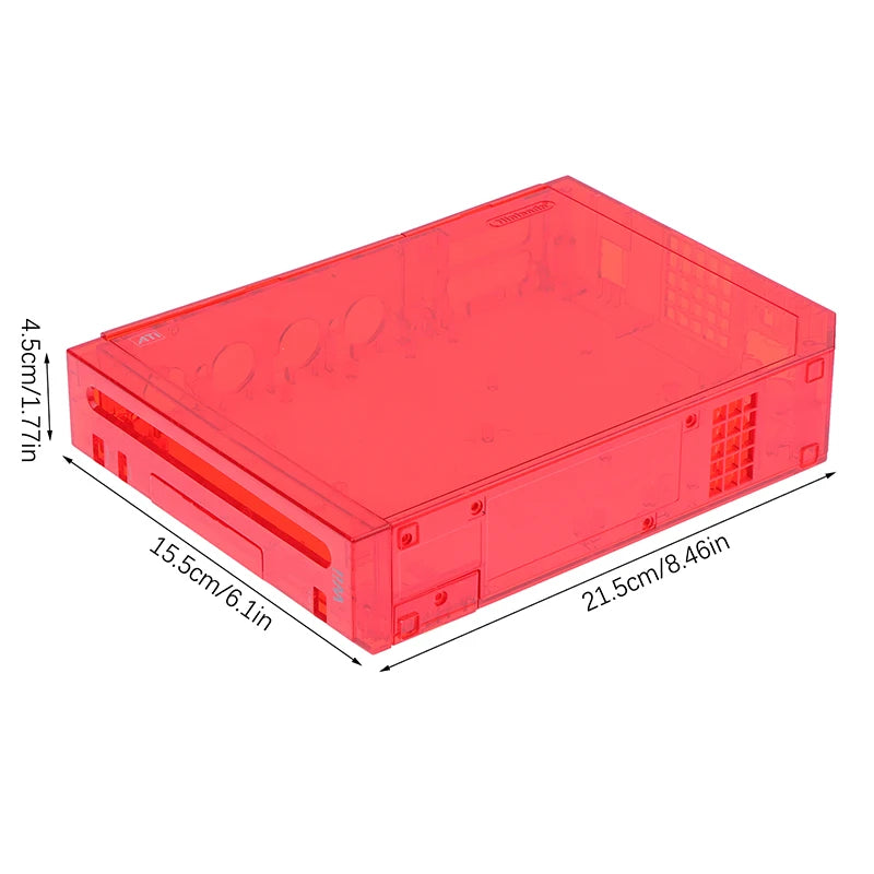 Black Full Case Cover Housing Shell Buttons Wii Transparent Game Qme