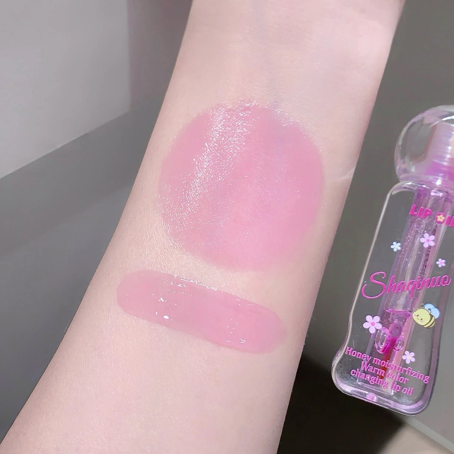 Honey Moisturizing Temperature Change Lip Oil SHAQINUO Gloss Line Qme