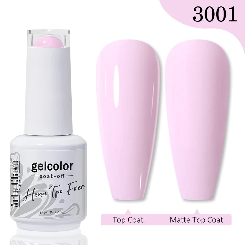 Arte Clavo Jelly Series Semi-transparent Light Pink Peach Gel Nail