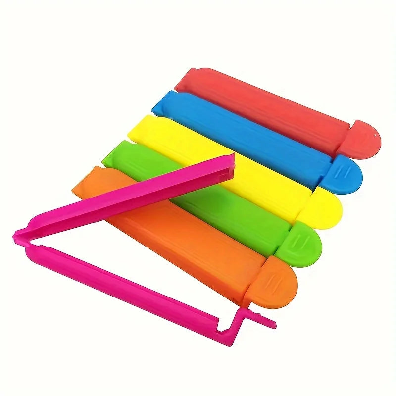 Colorful Food Storage Clips - Secure Snap-Lock Clips for Snacks, Nuts, and More - Durable Plastic Kitchen Clips for Freshness Qme