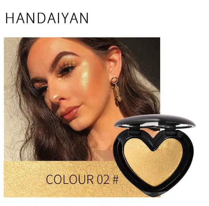 Peach Highlighter Eyeshadow Palette Diamond Glitter Mashed Potatoes Highlighter Gel Face Body Brighten Natural Contour Make up Qme 02
