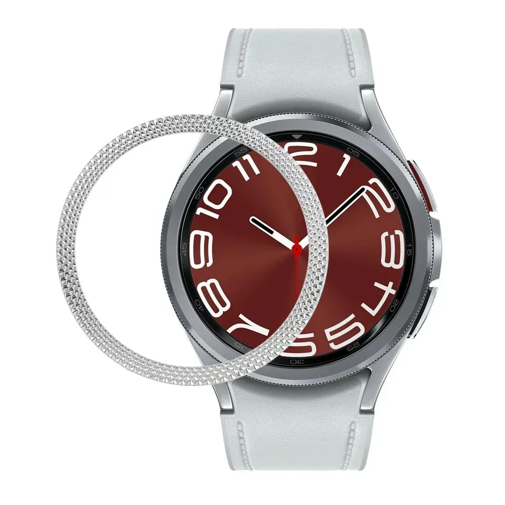 Metal Bezel for Samsung Galaxy Watch7 6 5 4 Classic 43mm 47mm 42mm 46mm 40mm 44mm Cover Ring Bumper Adhesive Case Watch3 41/45mm Qme