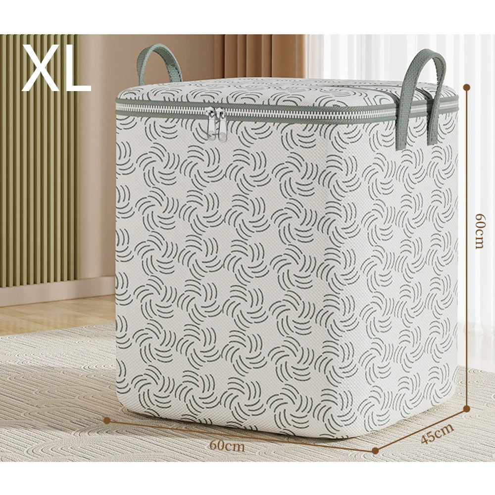 Extra Large Quilt & Clothes Moving Bag for Home & Dorm Heavy Duty Packing Sack for Blankets Student Luggage Storage Qme Grey XL