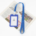 Unisex Work ID Card Holder Lanyard Badge Holders Identification Qme Blue