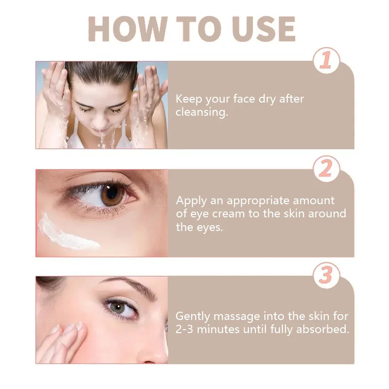 Hydrolyzed Collagen Eye Cream with Snail Essence, Firming and Moisturizing Eye Cream, Snail Eye Cream for All Light Skin Tones, Skincare Products Qme