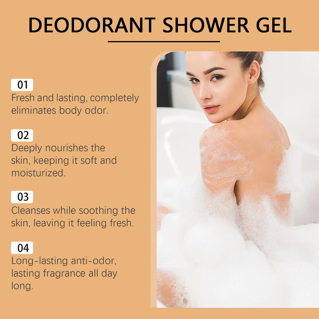 Oceaura Persimmon Body Wash Odor Eliminator Deep Nourishment Long Qme