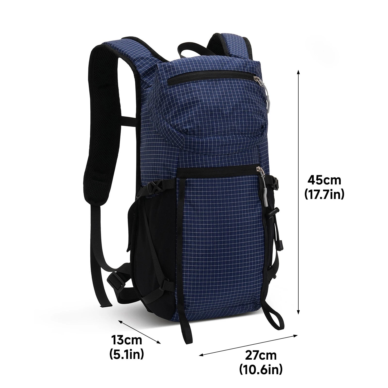 25L Camping Backpack Lightweight Lightweight Daypack Rainproof Durable Backpack with Multi Compartments Anti Theft Zippers Qme