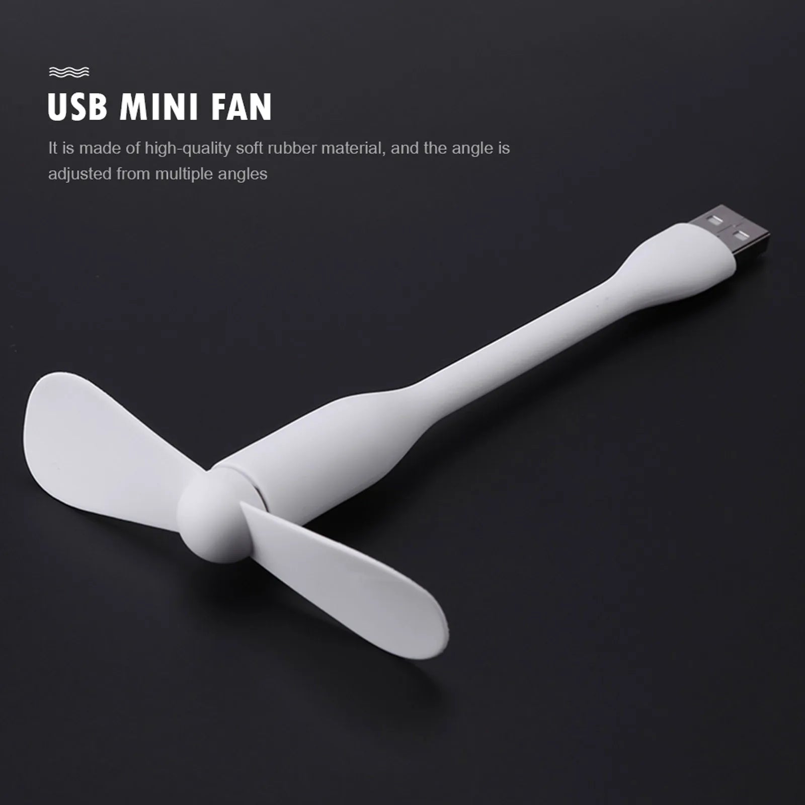 USB Small Fan Flexible Bendable Fan for Power Bank Laptop PC AC Charger Portable Hand Cool Mini Fan Summer Gadgets Qme