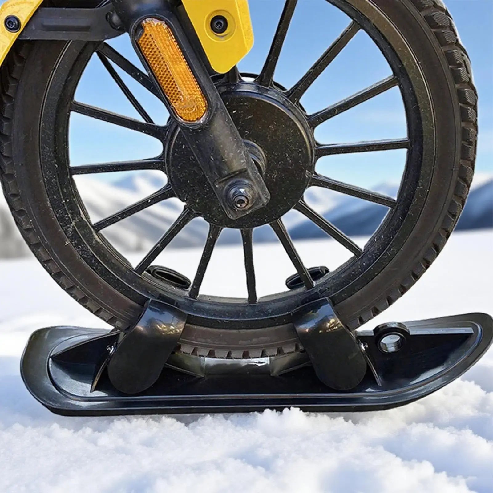 Stroller Skis 2 in 1 Outdoor Winter Snowboards Stroller Skis Glider Snowboards for Cycling Bicycle Jogging Sports Outdoor Paths Qme