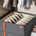 1-piece Large Capacity Separable Bedroom Drawer Organizer for Wardrobe Fabric Underwear and Socks Storage Box Qme GRAY
