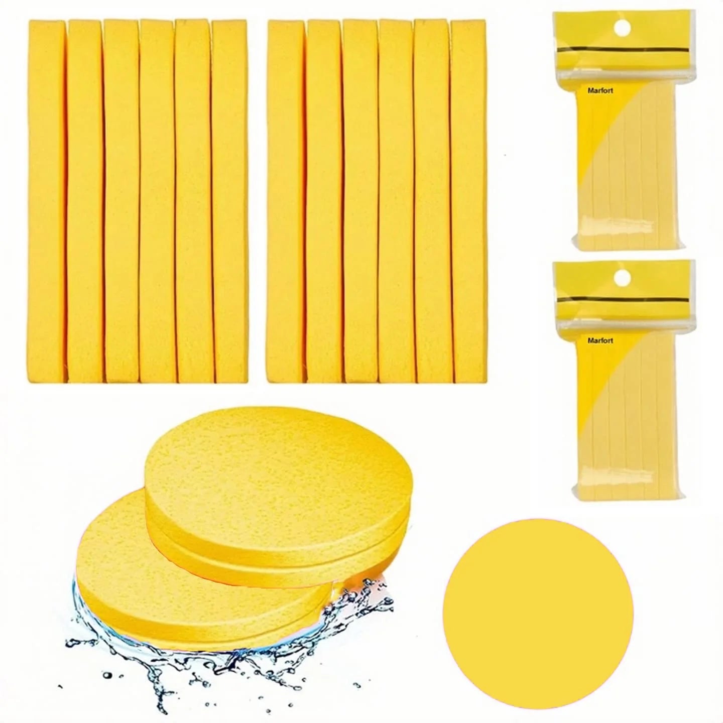 5 Compressed Facial Sponge Estheticians Face Sponges Cleansing Qme yellowe 2 bag