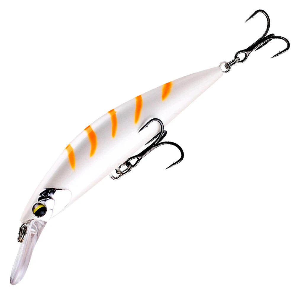11cm Fishing Lures 29g Long Cast Minnow Hard Bait Double Hook Lifelike 3D Fishing Eyes Swimbait for Saltwater Freshwater Fishing Qme E